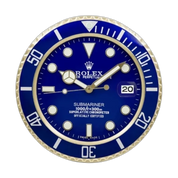 Submariner Wall Clock _ Blue Style Gold Frame