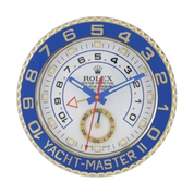 Rolex Yacht-Master II Wall Clock _ Blue & Gold Style
