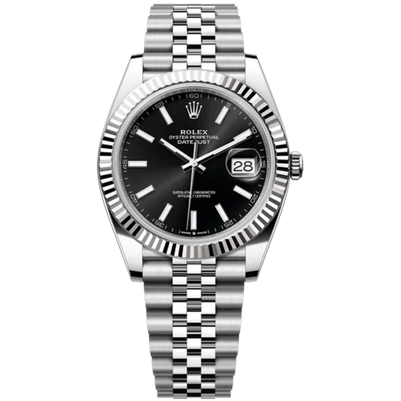 Rolex Datejust Ref. 126334 Black Dial on Jubilee Fluted Bezel