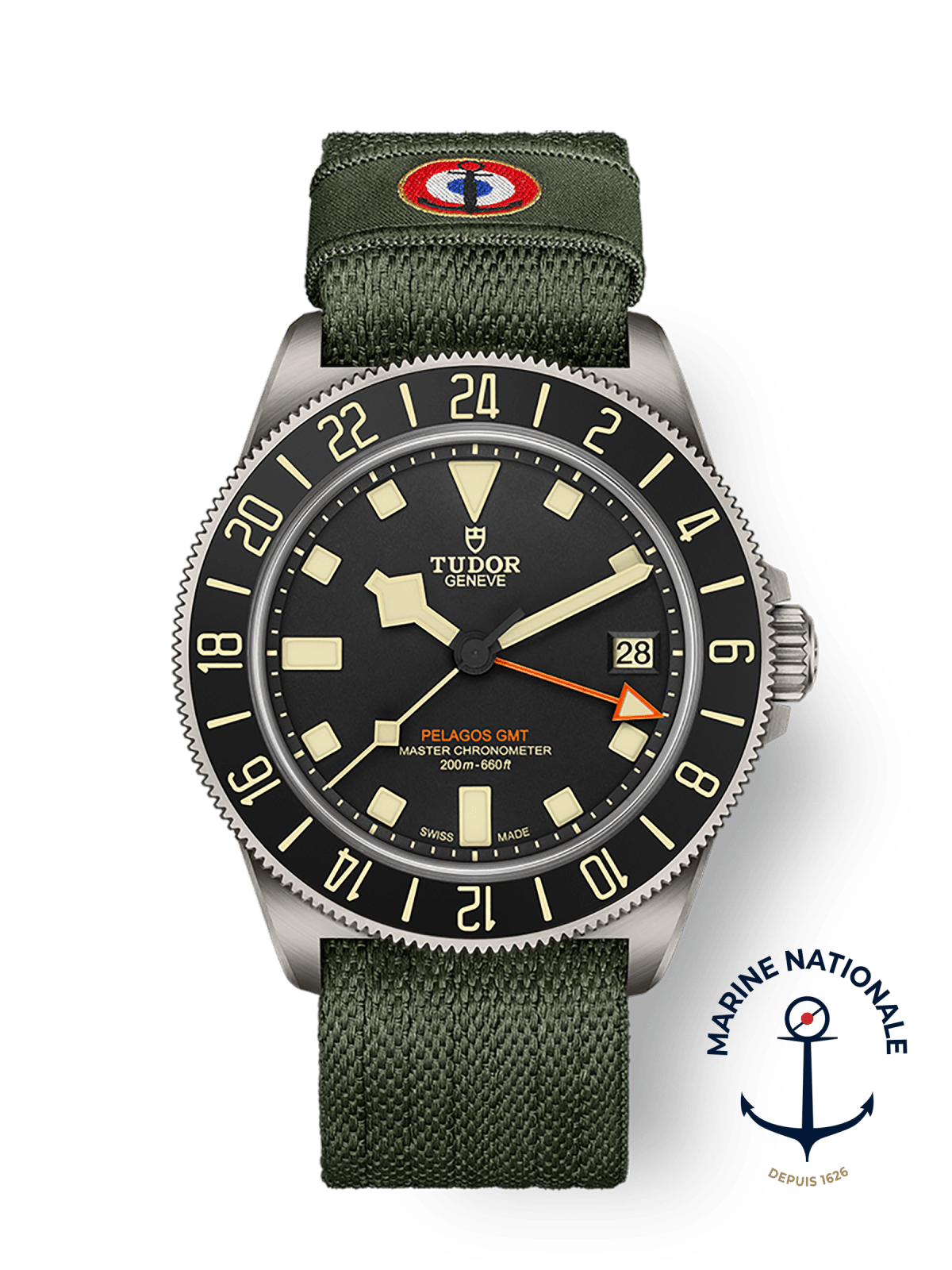 Tudor Pelagos FXD GMT 42mm titanium case Green fabric strap M2542GXX7NU-0002