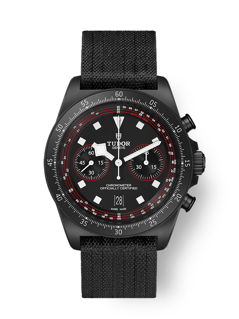 Tudor Pelagos FXD Chrono 43mm black carbon composite case Black fabric strap M25827KN-0001