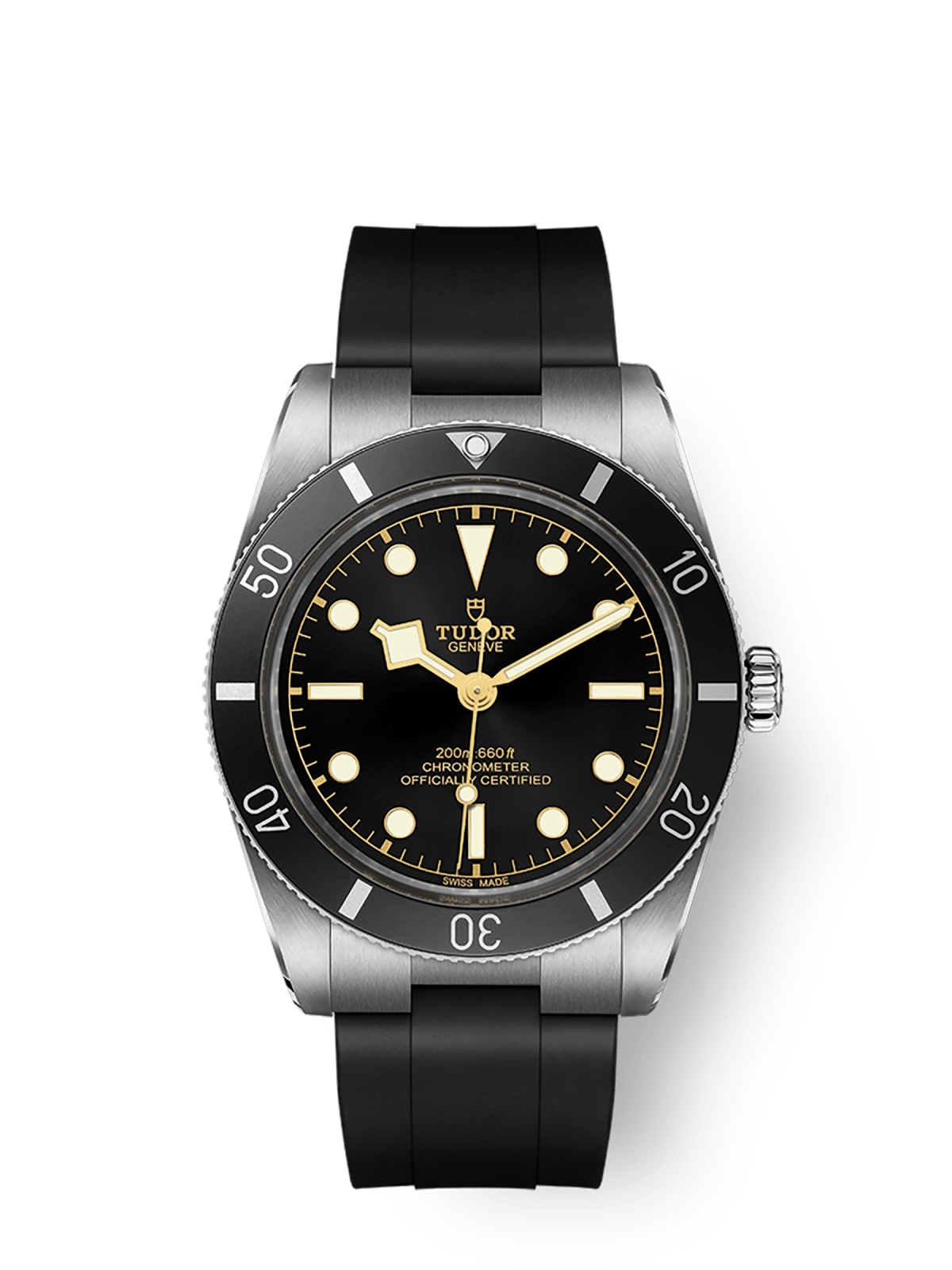 Tudor Black Bay 5437mm steel case Black rubber strap M79000N-0002