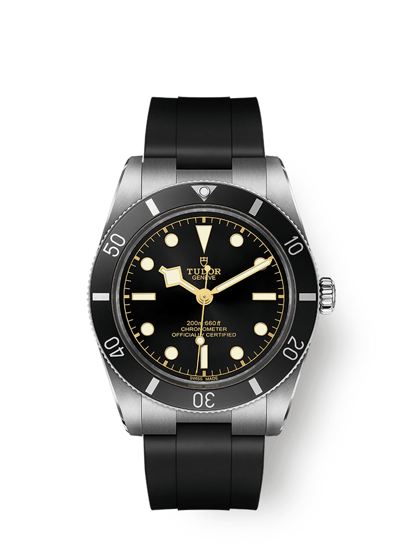 Tudor Black Bay 5437mm steel case Black rubber strap M79000N-0002