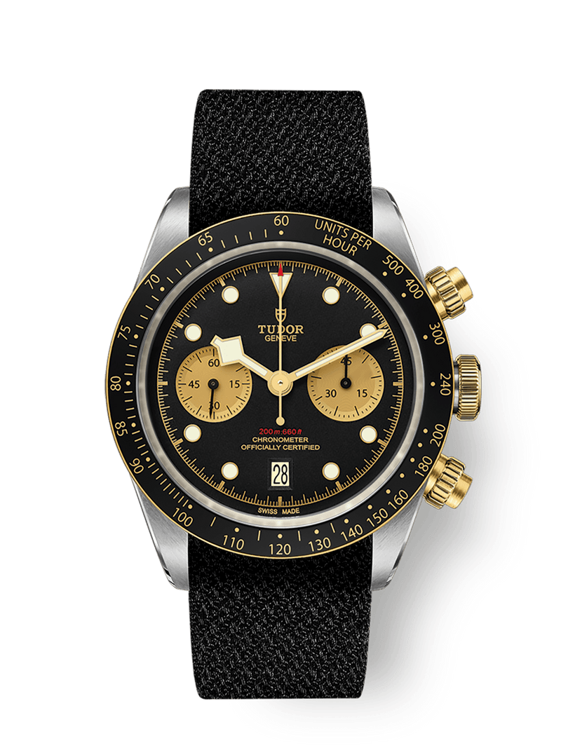Tudor Black Bay Chrono S&G 41mm steel case Black fabric strap M79363N-0003